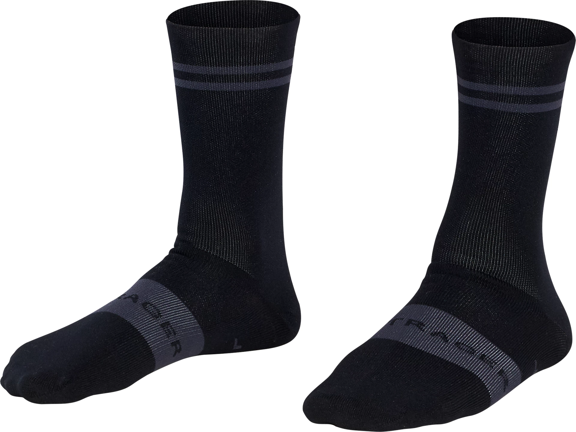 Bontrager Race Crew Cycling Sock Black 2 Stripe Velo Ronny's
