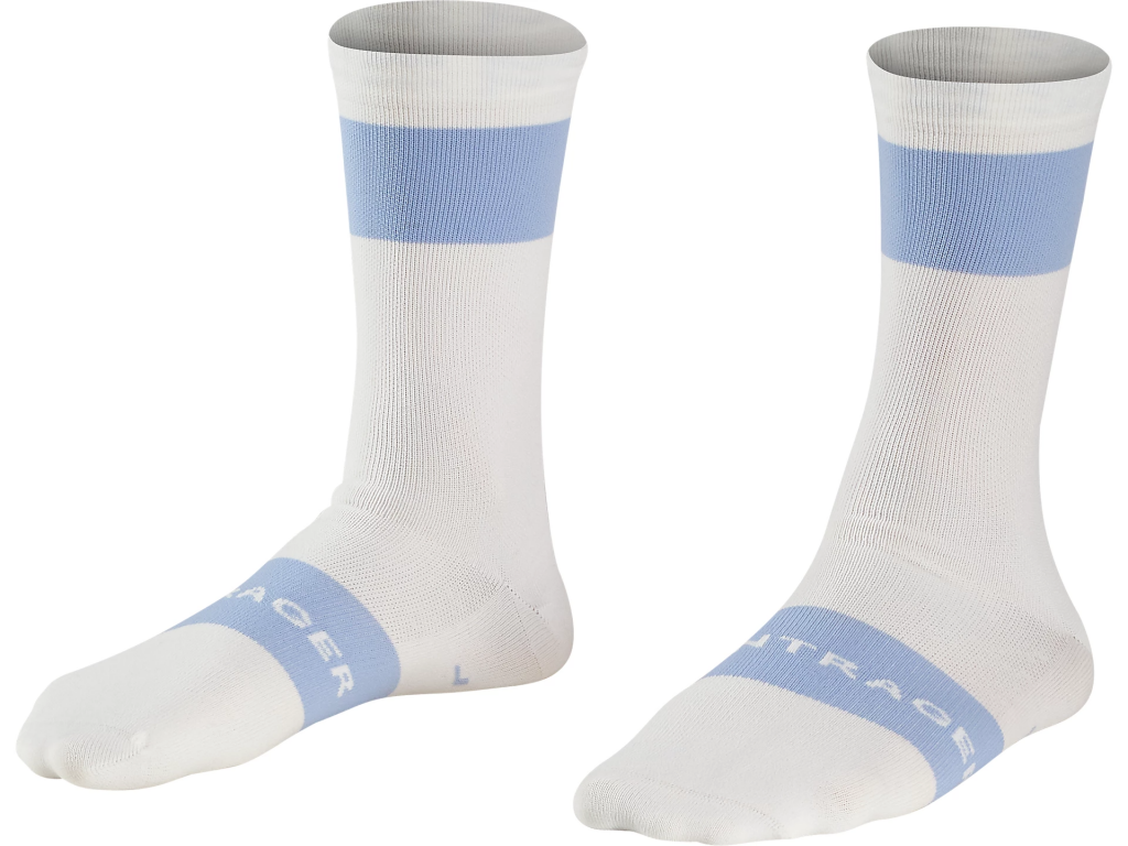 Bontrager Race Crew Cycling Sock White/Dusty Blue Velo Ronny's