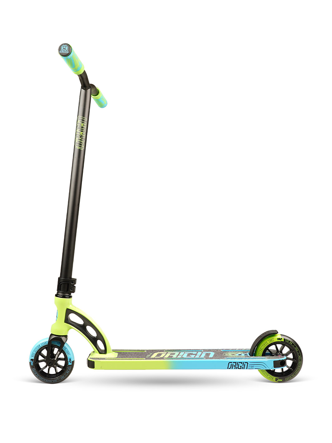 MADD MGO2 Origin PRO Scooter Lime/Blue - Ronny's Bicycle Store