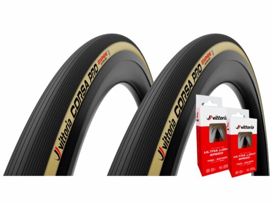 Vitttoria Corsa PRO 700c Tube/TLR Tyre + TPU Tube Twin Pack